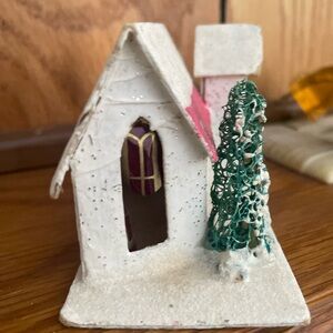 Putz Church House (1950s cardboard Putz House)